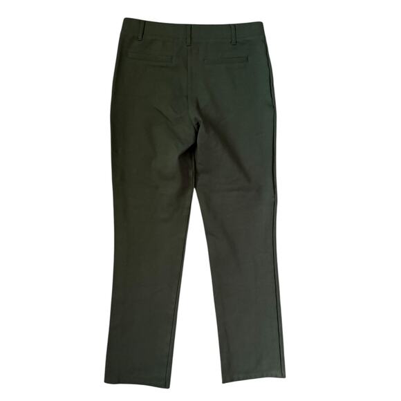 Quince Ultra-Stretch Ponte Straight Leg Pants in Olive Green Size Small Petite - Picture 6 of 13